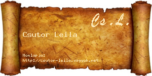 Csutor Leila névjegykártya
